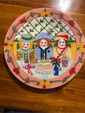 GANZ Bella Casa 'Ladies' Club' Decorative Plate Vintage